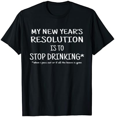 2018 decision cease consuming humorous New Yr’s Eve shirt